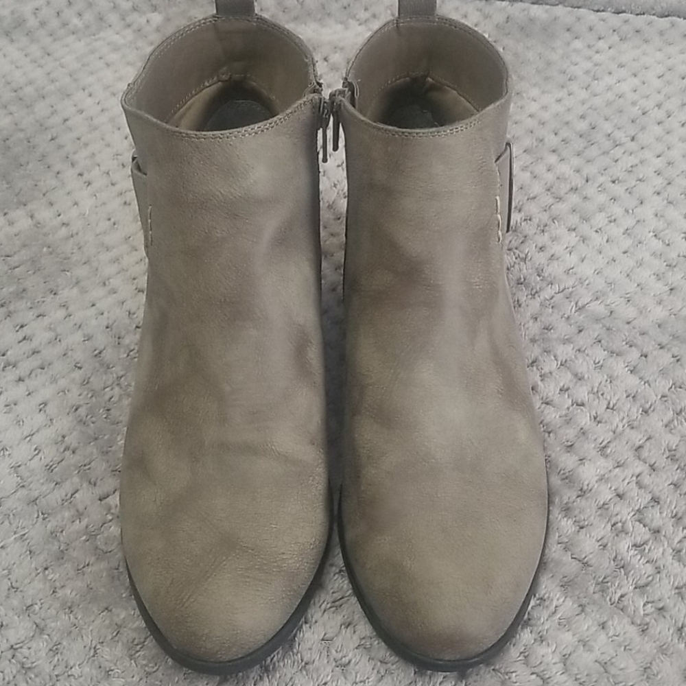 Gray Suede Booties sz. 10 - Picture 2 of 5
